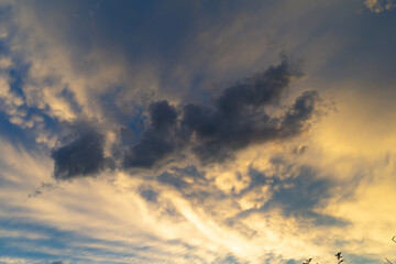 Stormy sky with white clouds