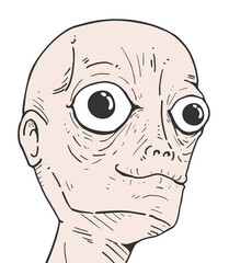 Funny ugly face draw