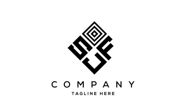 SFJ square three latter logo vector