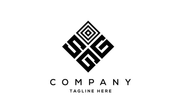 SGG square three latter logo vector