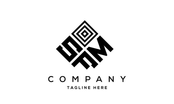 SMF square three latter logo vector