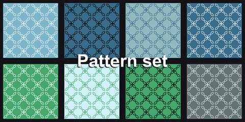 set of seamless patterns with shapes