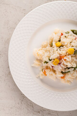 fried potato wedges on a white plate
