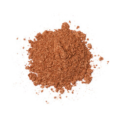 Heap of bronze powder dust isolated on white background 