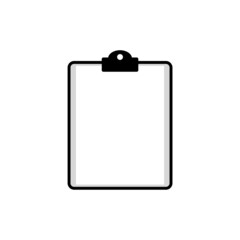 Blank clipboard icon isolated on white background