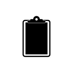 Blank clipboard icon isolated on white background