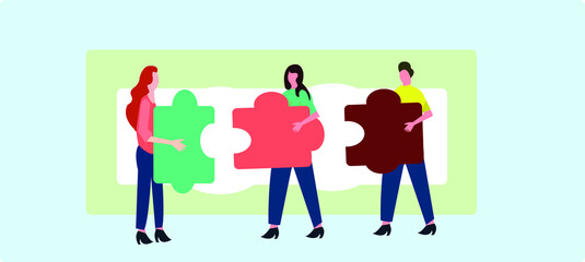 2d illustration problem solve concept