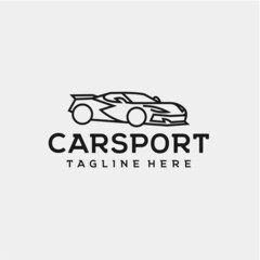 Fototapeta premium Line art car logo design vector