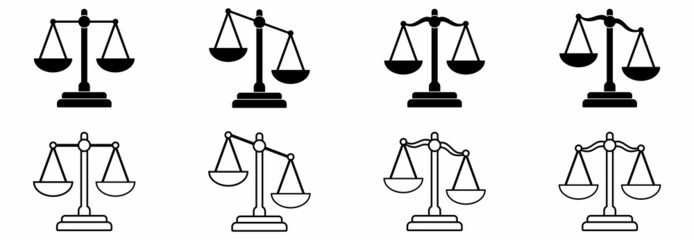 scale icon, scale vector illustrations 
