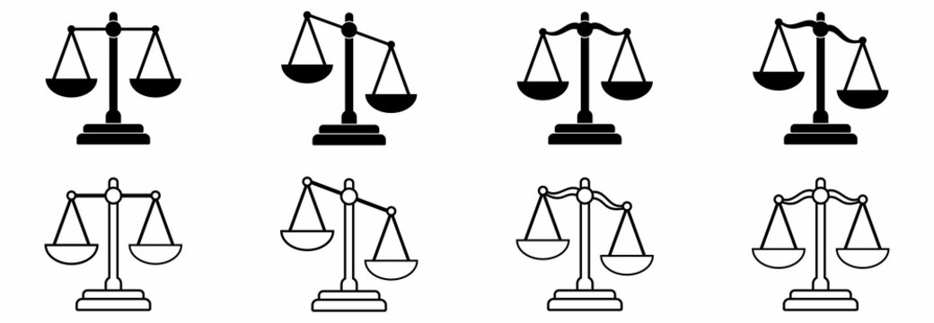 scale icon, scale vector illustrations 