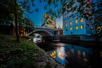 Hausmanns bridge at night, Norway, Oslo