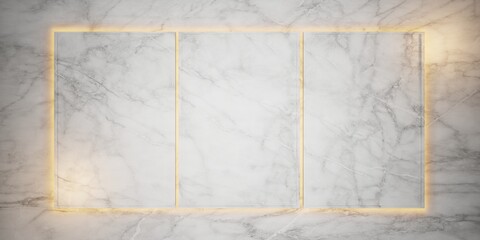 marble studio Frame for displaying products and content design luxury 3D rendering