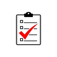 Success list icon flat color isolated on white background

