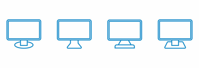 monitor icon, monitor vector illustrations