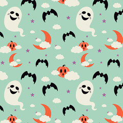Fototapeta premium Abstract halloween pattern design background. Vector.