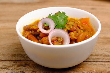 Indian food rajma masala or kidney beans curry