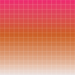 Squares. Grid. Gradient. Bright pink and orange colors. Beautiful minimalistic aesthetic. Extremely high quality image. Spring vibes. Vector.