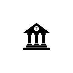 court building icon, court building vector illustrations symbol