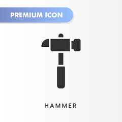 hammer icon for your website design, logo, app, UI. Vector graphics illustration and editable stroke. hammer icon glyph design.