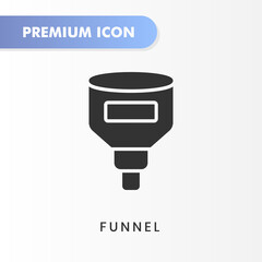 funnel icon for your website design, logo, app, UI. Vector graphics illustration and editable stroke. funnel icon glyph design.