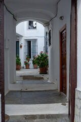 Haciendo turismo por las calles de Tarifa en Cádiz España