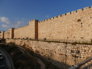 Historic city wall of Jerusalem, Israel
