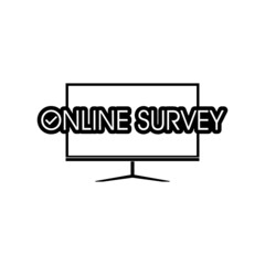 Online survey icon isolated on white background