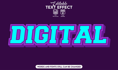 Editable text effect digital