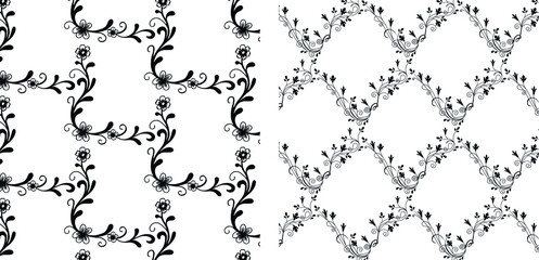 Repeat pattern design, seamless, Flowers, element, art pattern