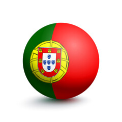 Flag of Portugal in the form of a ball