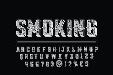 Typeface alphabet Font Script handcrafted handwritten vector label design old style.Shadow Effect.vintage Hand Drawn.Retro Typography.Vector Illustration.