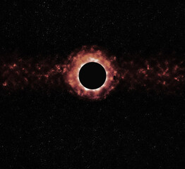 Black hole in the distant regions of space and time attracting light