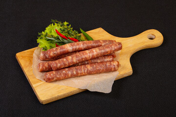 Pork sausages for grill