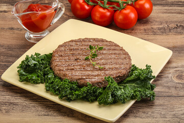 Grilled beef cutlet for burger