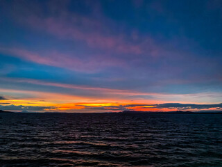 sunset over the sea