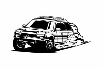 Fototapeta premium car silhouette