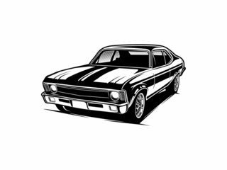 Obraz na płótnie Canvas silhouette car or black and white car