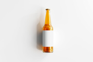 Glass Beverage Bottle with Empty Label