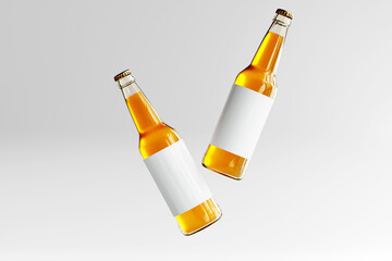 Glass Beverage Bottle with Empty Label