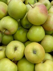 Green juicy apple. SUPER FOOD