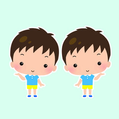 Illustration of a boy holding his hand