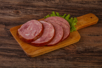 Slices of pork meat ham