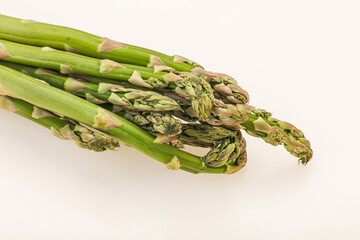 Vegan cuisine - Raw asparagus heap