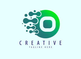 Letter O Logo. O Letter Design Vector with light yellow gradient style