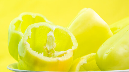 Prepared peppers for stuffing with meat