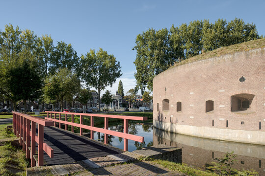 Fort Ossenmarkt in Weesp, Noord-Holland province, The Netherlands