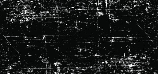 Dark grunge black and white background and old texture. Splashes texture. Brush stroke design element. Grunge background pattern of cracks, scuffs, chips, stains, ink spots, lines. sign or Signboard.