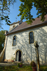 Naklejka premium katholische kirche in spiesheim, rheinhessen