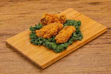 Hot fried crispy chicken wings