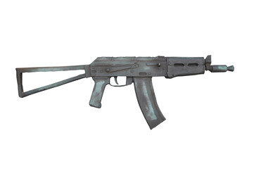 AKSU 74. Shortened folding Kalashnikov assault rifle. Barillef.